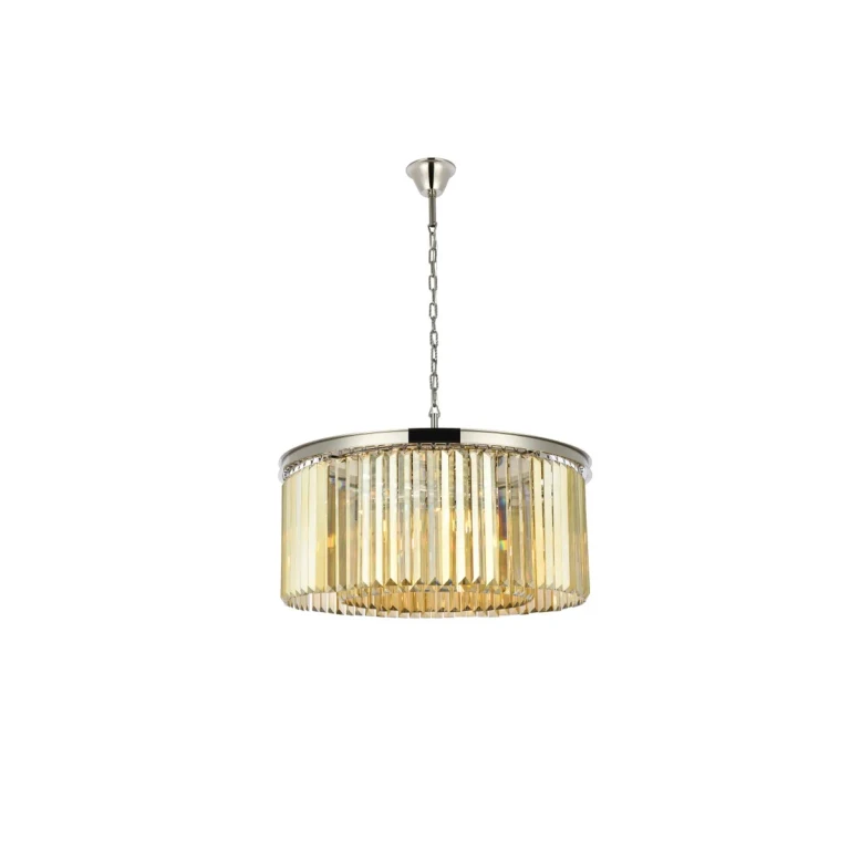 Polished Nickel Eight Light Chandelier from the Sydney Collection