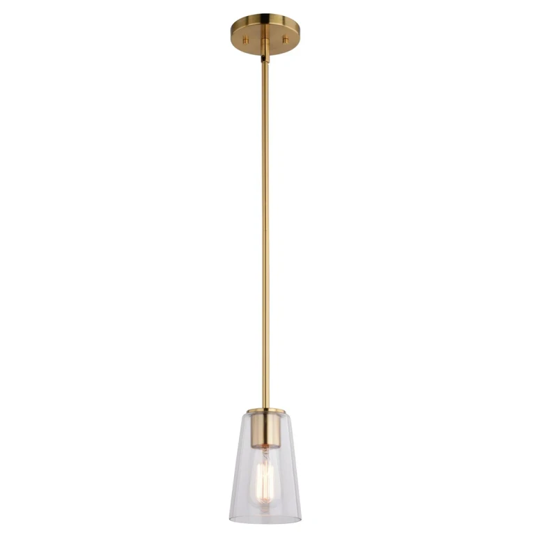 Muted Brass Mini Pendant from the Beverly Collection