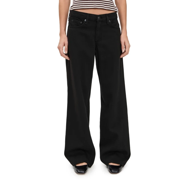 rag & bone Featherweight Saige Full Straight Jeans Black 26