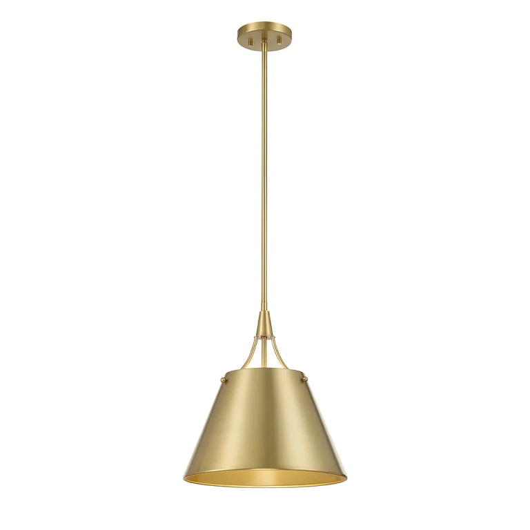 Warm Brass One Light Pendant from the Willis Collection