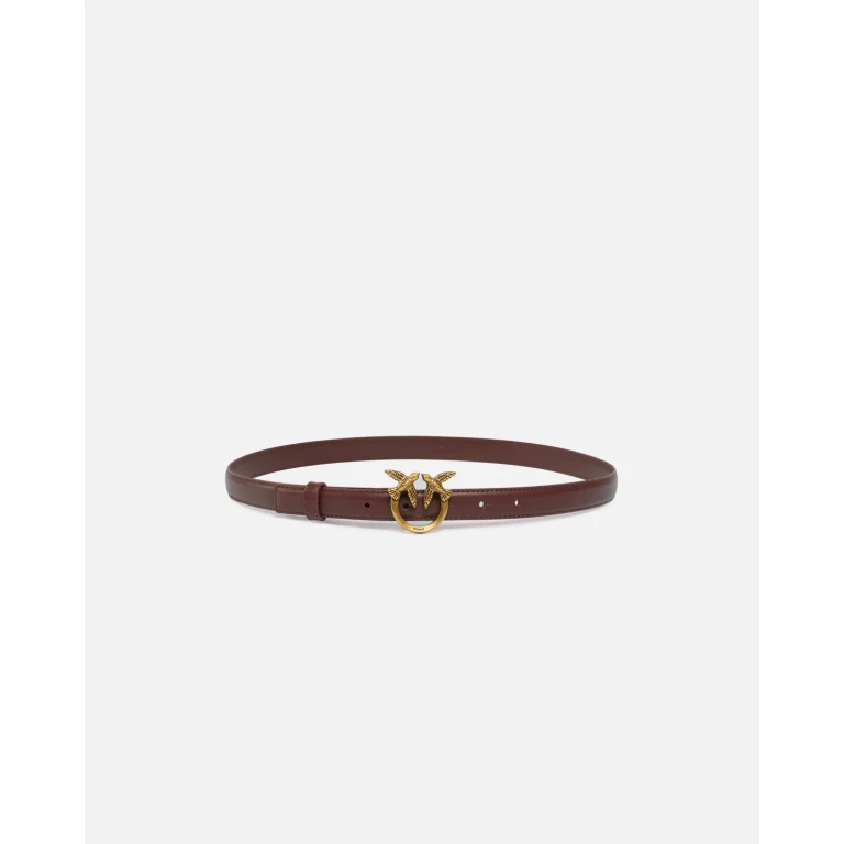 Pinko - Fine ceinture Love Birds en cuir 2cm - XS