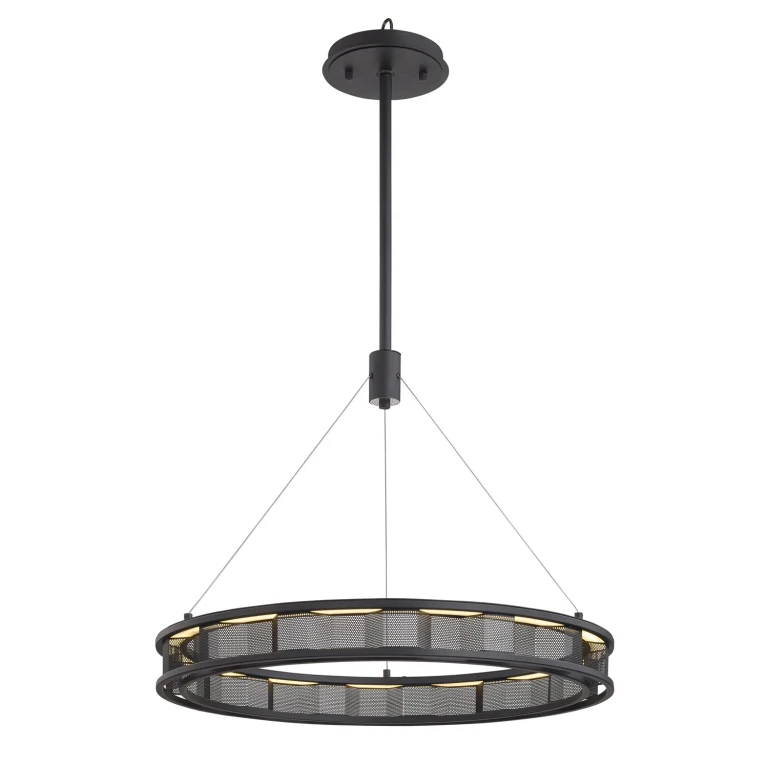 Soft Off Black LED Pendant from the Fuze Collection