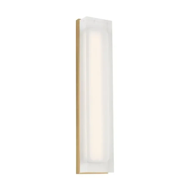 Natural Brass LED Wall Sconce from the Milley Collection