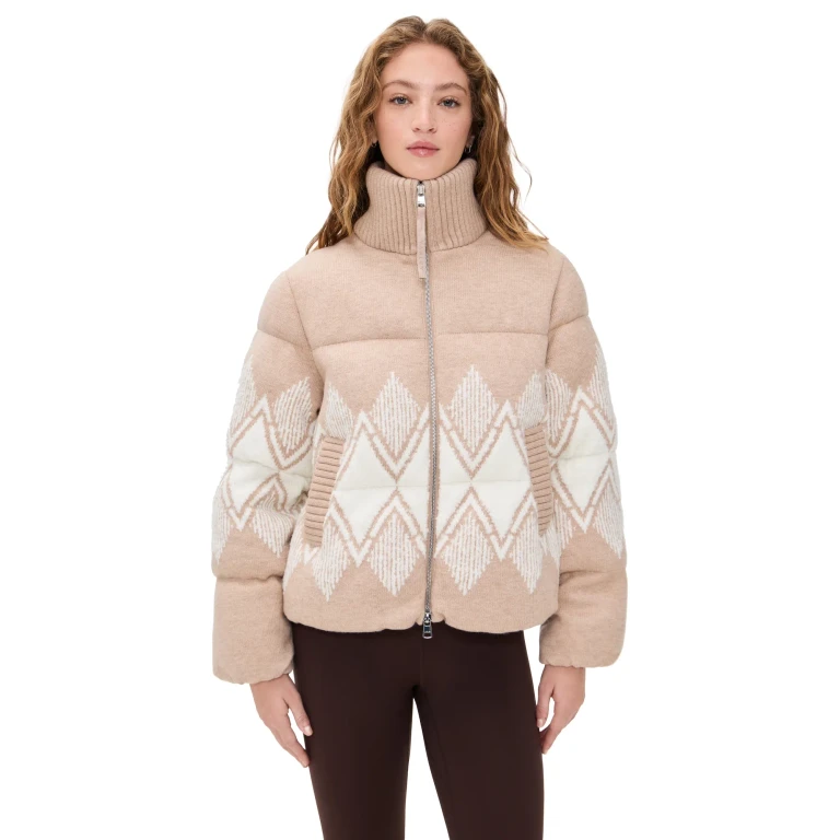 Varley Belinda Knit Puffer Light Taupe S