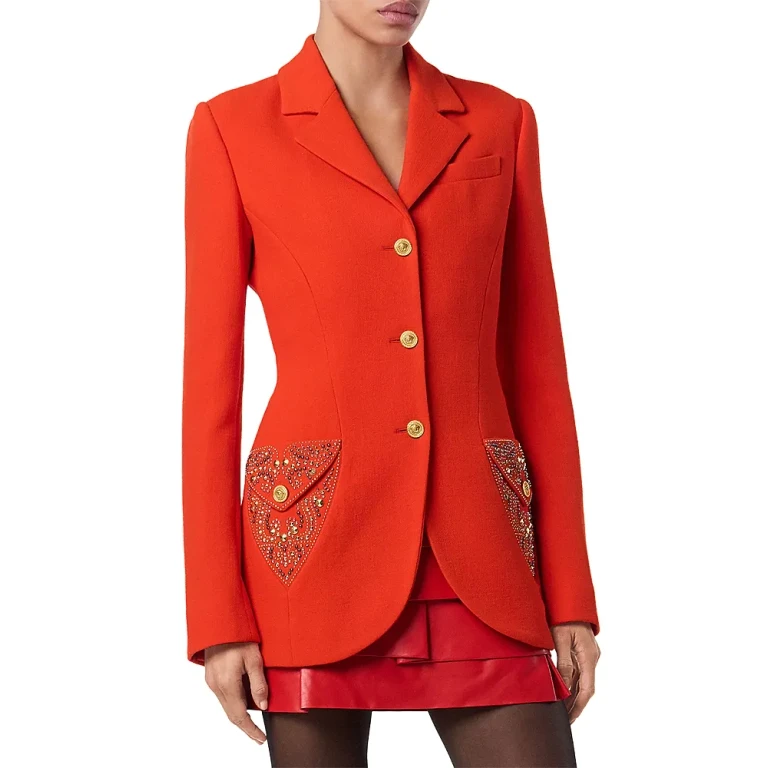 Versace Lightweight Double Wool Crepe Blazer