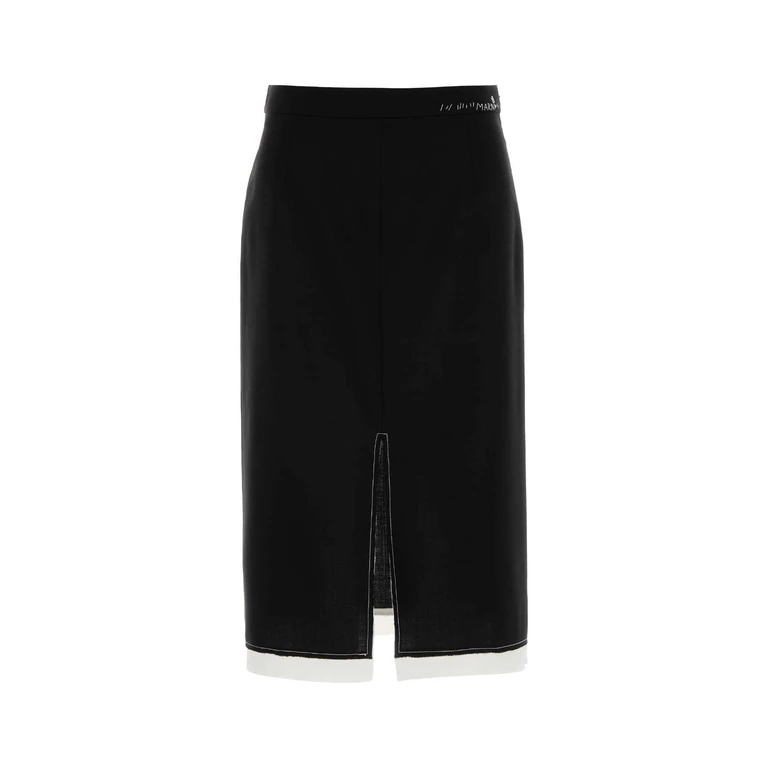 Marni Black Wool Skirt Gonne - Women