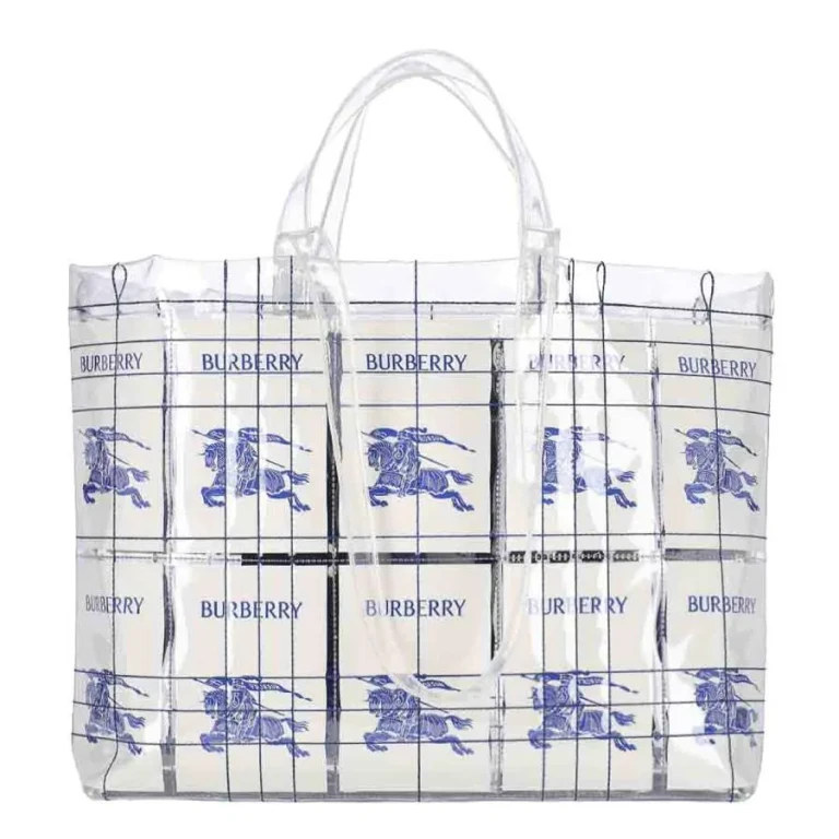 Burberry Equestrian Knight Logo Printed Transparent Tote Bag