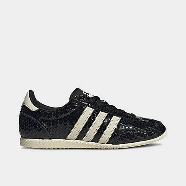 adidas Women's Originals Japan Croc Casual Shoes in Black Patent Leather Croc/Core Black/Off White Size: 5.5