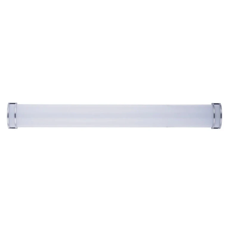 LED 48" White Wall Sconce in Satin Nickel
