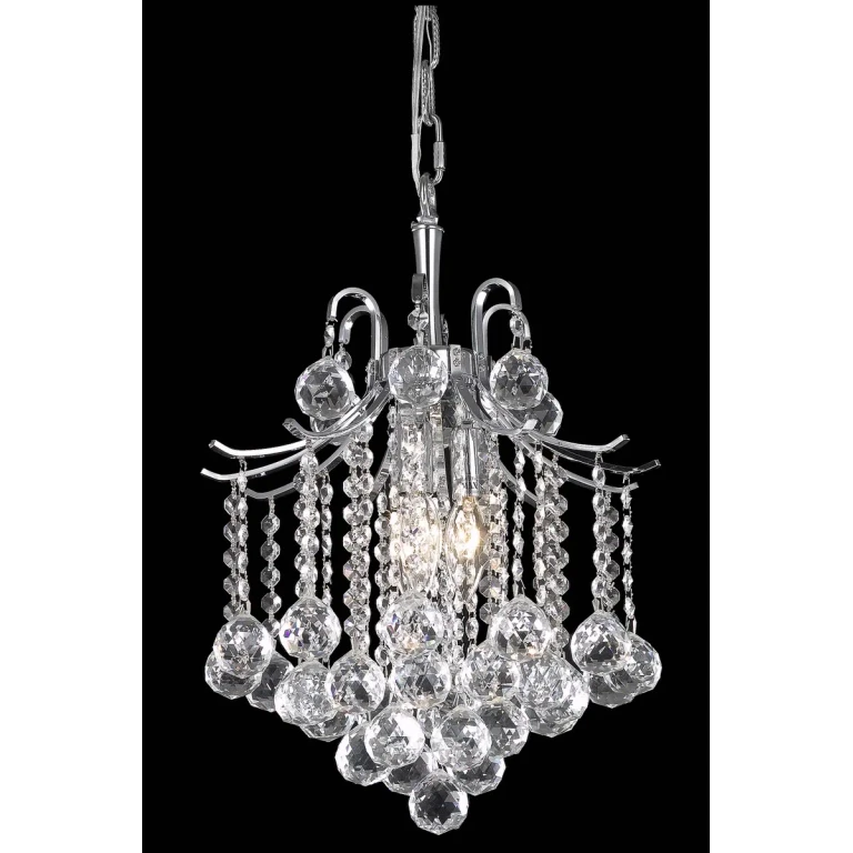 Chrome Three Light Pendant from the Amelia Collection