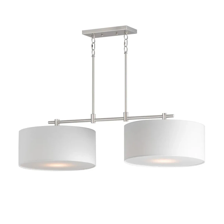 Satin Nickel Two Light Pendant from the Bongo Collection