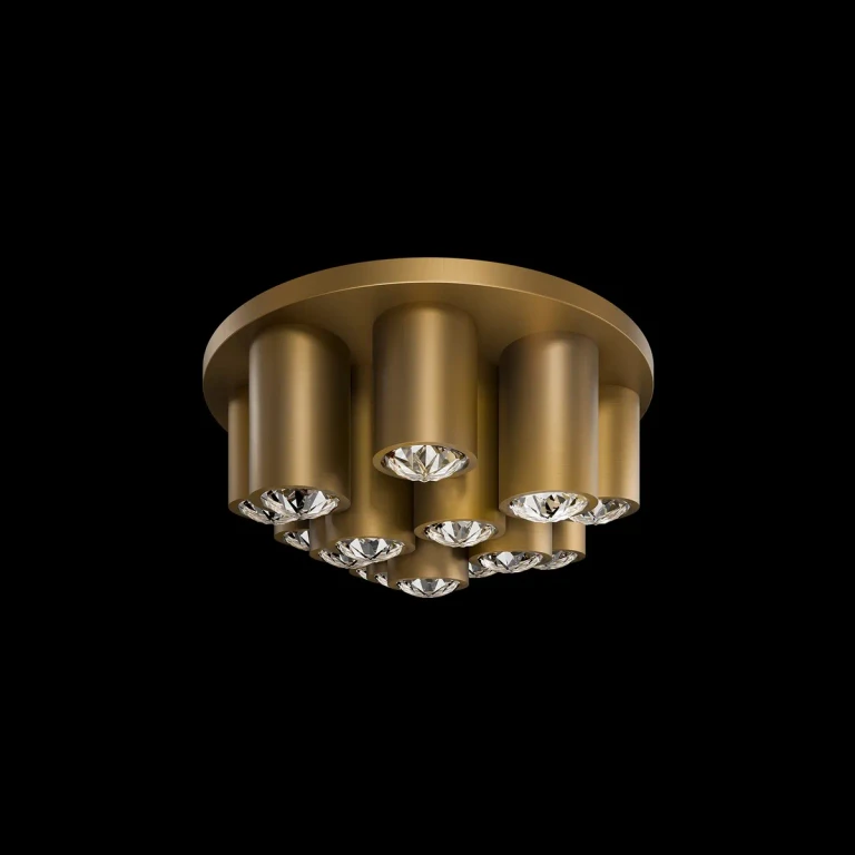 Aged Brass LED Flush Mount from the Tamara Collection