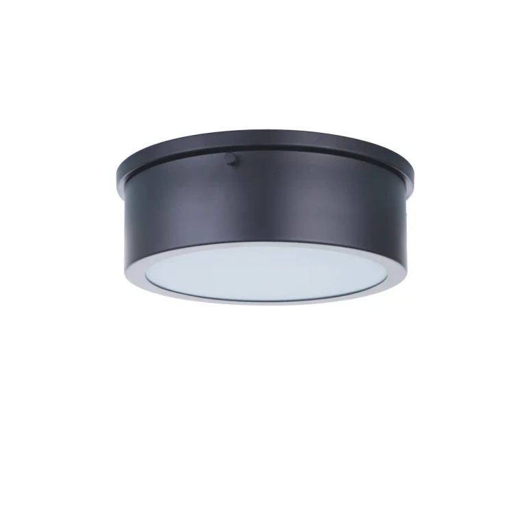 Flat Black LED Flushmount from the Fenn Collection