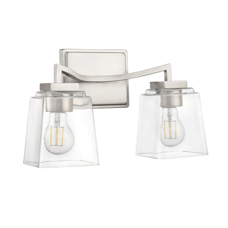 Brushed Nickel Bathroom Vanity Light from the Avenna Collection