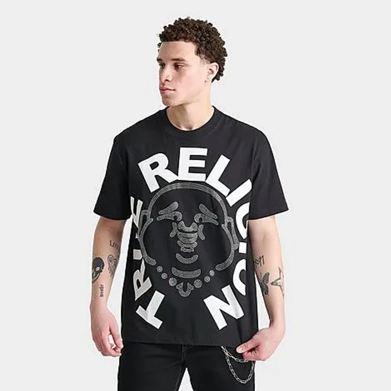 True Religion Men's Buddha Face T-Shirt in Black Size: Small