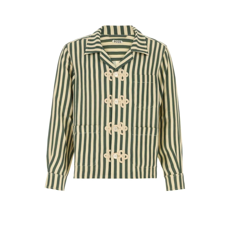 Bode Printed Silk Trillium Shirt