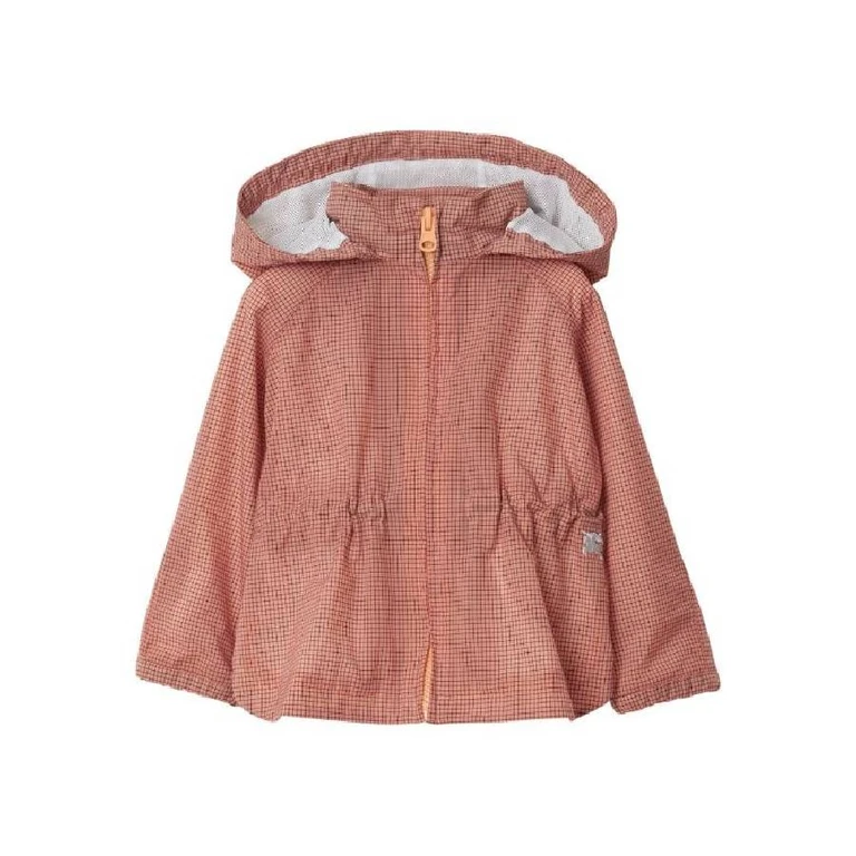 Burberry Kids Hooded Coat With Check Pattern