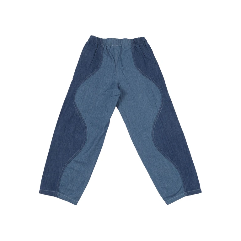 Stella McCartney TROUSERS Blue Cotton Pant