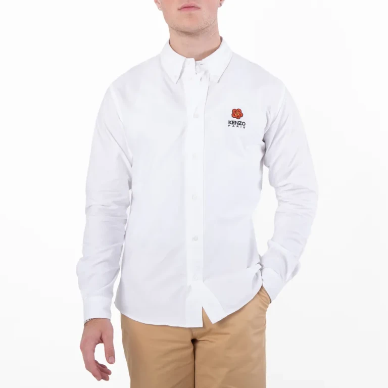 Kenzo Boke Flower Embroidered Long-Sleeve Shirt