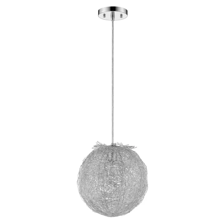 Polished Chrome One Light Pendant from the Distratto Collection