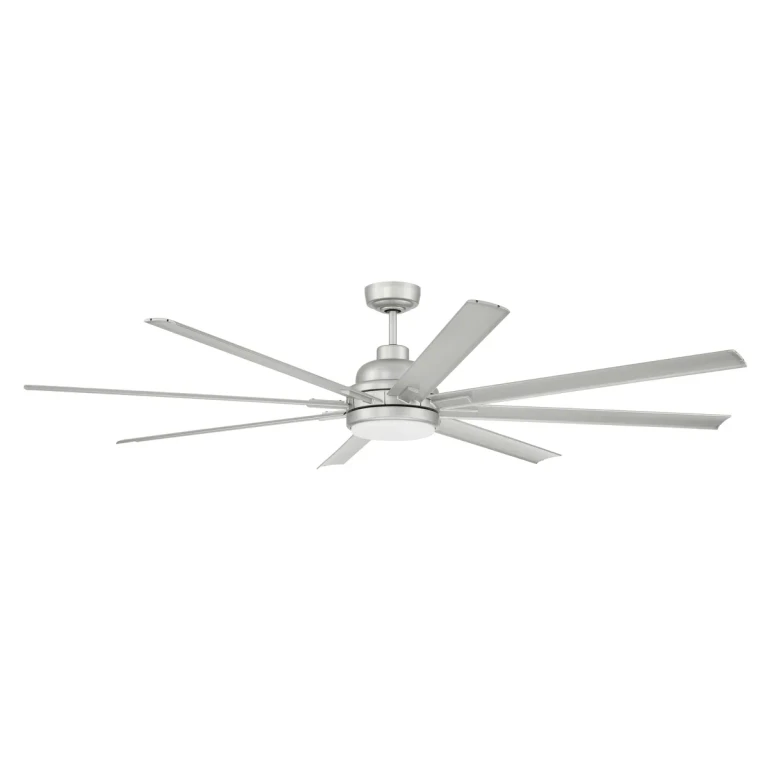 Painted Nickel 72"Ceiling Fan from the Rush 72 Collection