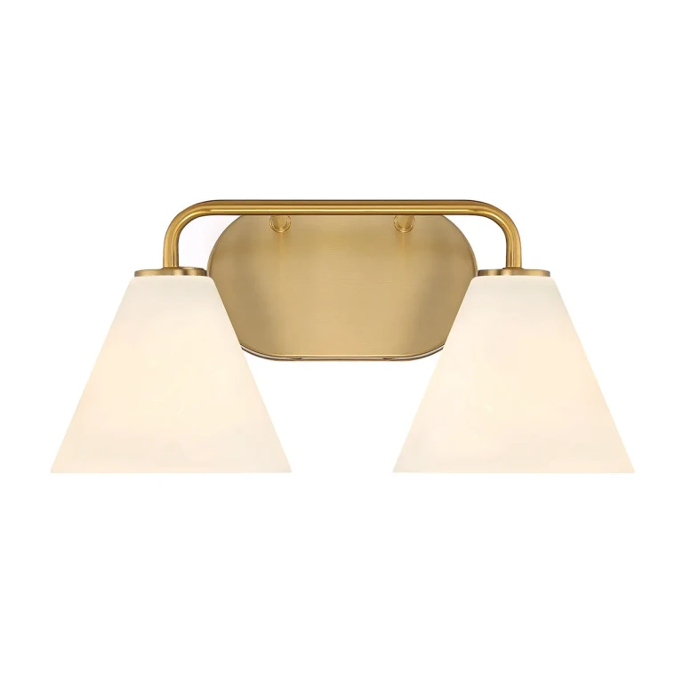 Warm Brass Two Light Bathroom Vanity from the Blair Collection
