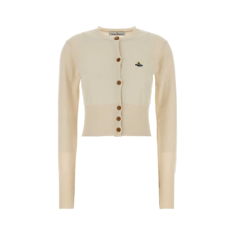 Vivienne Westwood Ivory Cotton Bea Cardigan Cream Exterior: Maglieria - Women