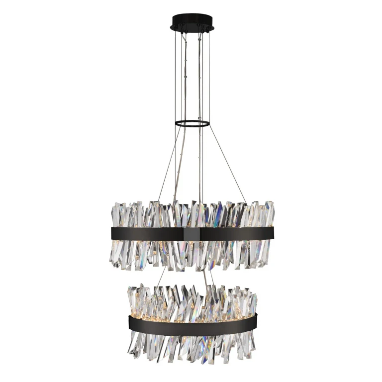 Matte Balck LED Pendant from the Glacier Collection