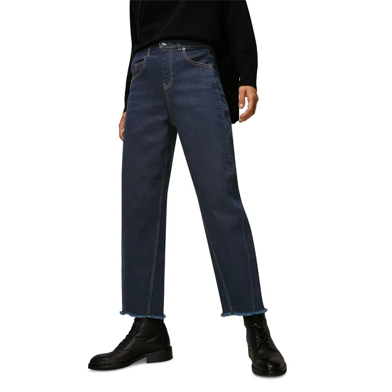 Whistles Stretch Barrel Jeans in Dark Denim