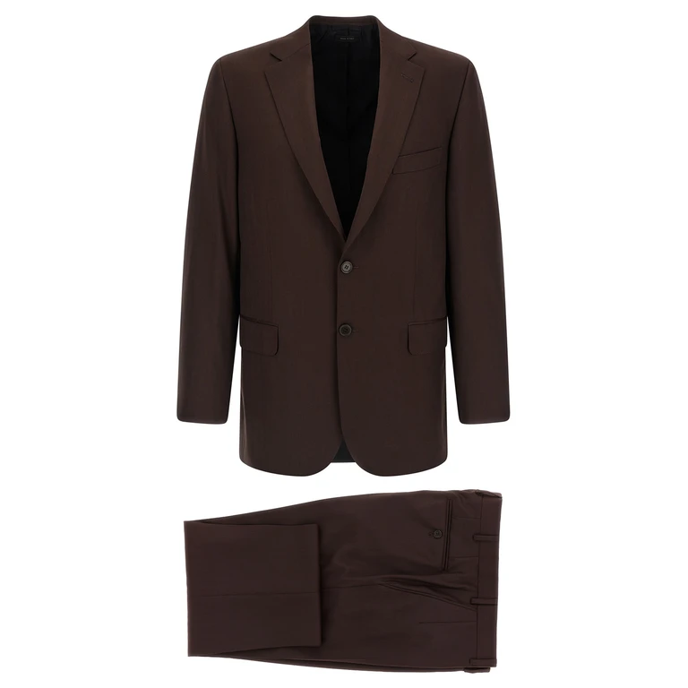 Brioni Brown Wool Two-Piece Suit - Men
