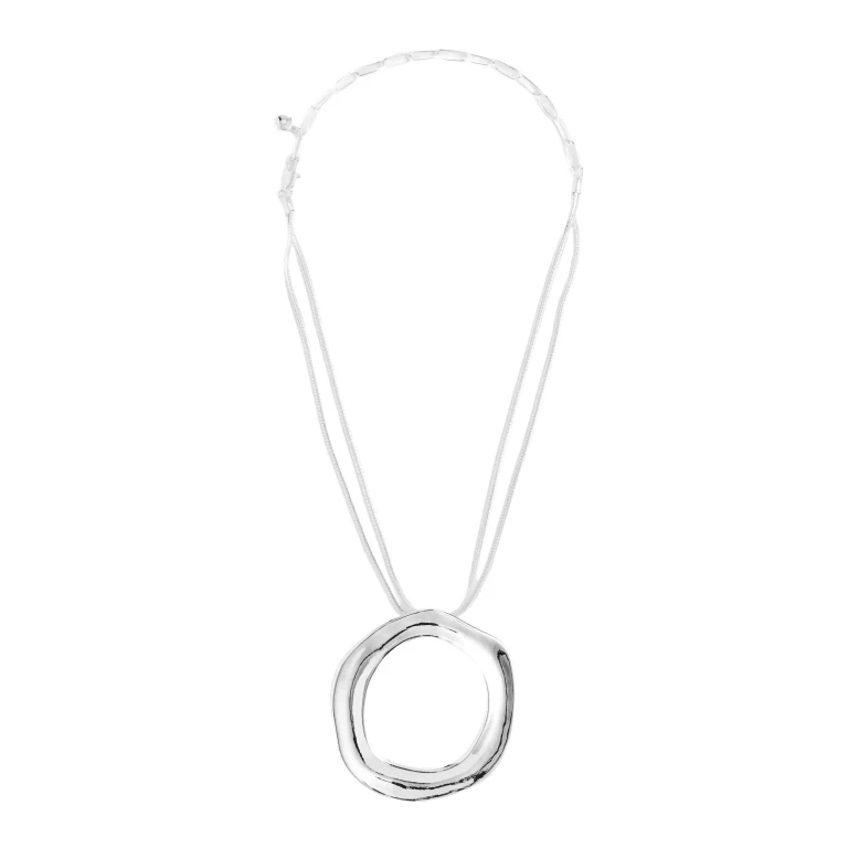 Ettika Open Circle Necklace Silver One Size