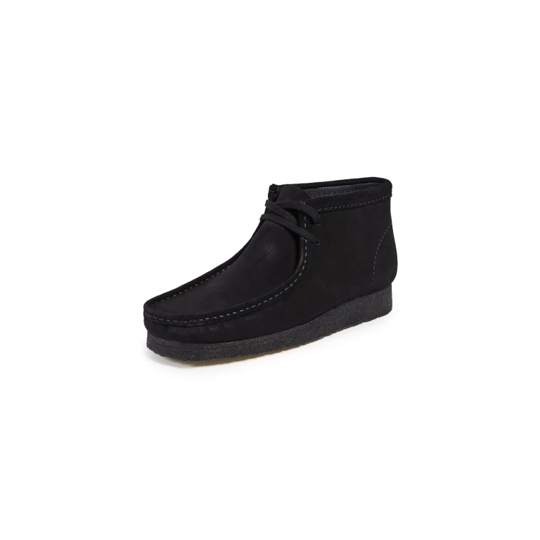 Clarks Suede Wallabee Boots Black 8.5