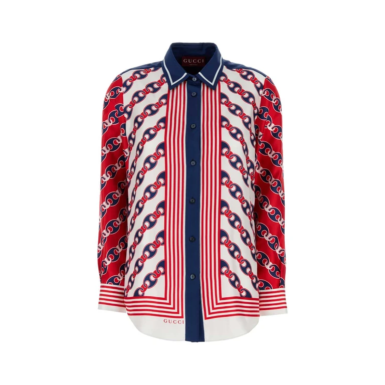Gucci Printed Silk Shirt Multi Exterior: Camicie - Women