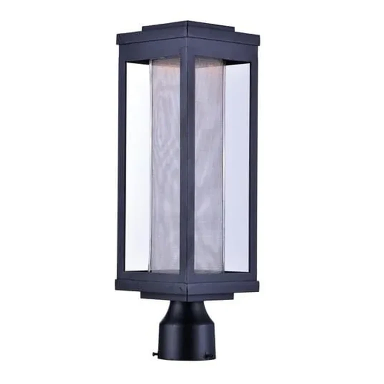 Salon LED 1-Light 1-Light Outdoor Pole/Post Mount in Black
