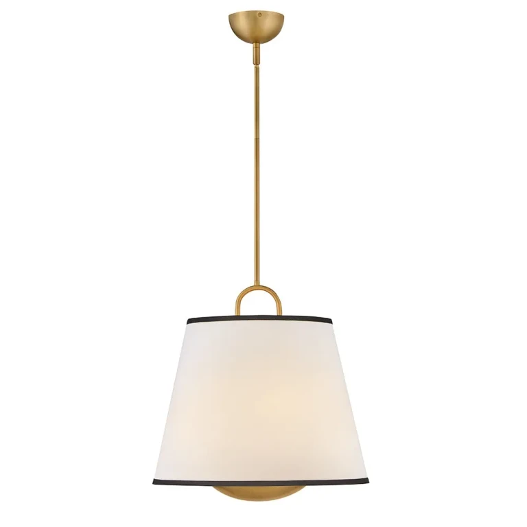 Lacquered Brass LED Pendant from the Sonia Collection