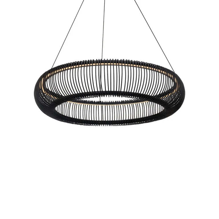 Black LED Pendant from the Lute Collection