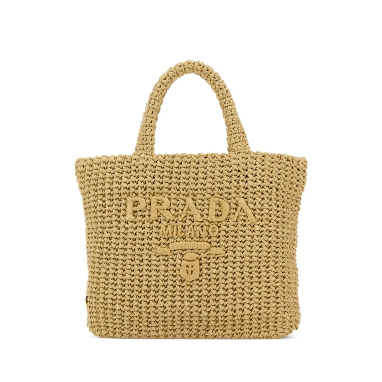 Prada Raffia Shopping Bag