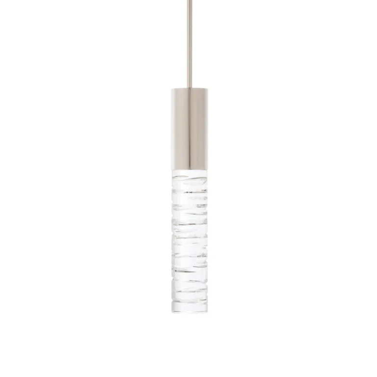 Cru 1-Light LED Mini Pendant in Polished Nickel