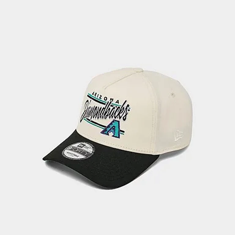 New Era Arizona Diamondbacks MLB 9FORTY A-Frame Snapback Hat in Chrome/Black
