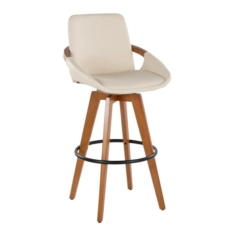 Cosmo Cream and Walnut 29" Barstool