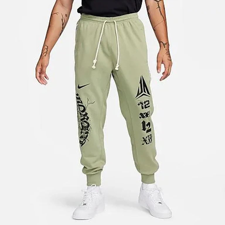 Nike Men's Standard Issue Ja Logo Dri-FIT Jogger Basketball Pants in Oil Green/Black Size: XS