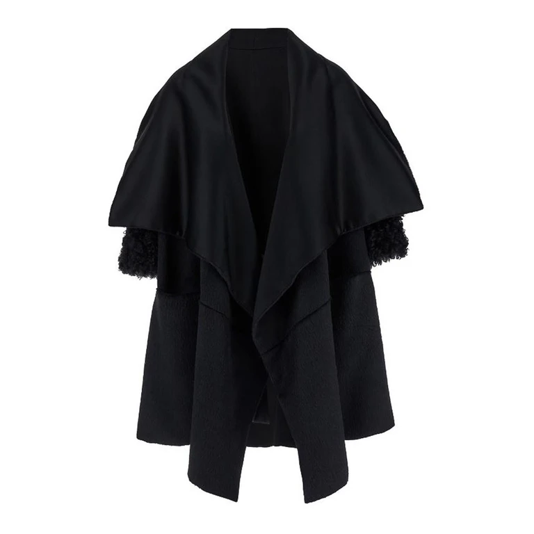 Alberta Ferretti Manteau Court - Noir