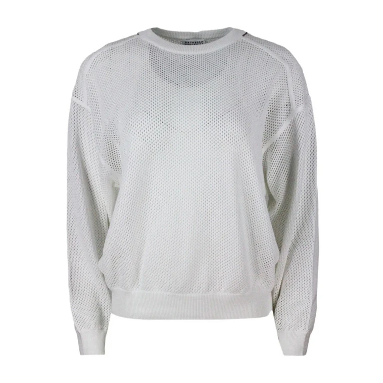 Brunello Cucinelli Pull Col Rond - Blanc