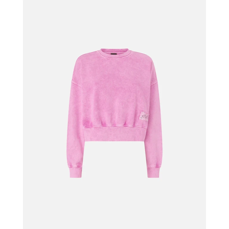 Pinko - Sweat-shirt cropped avec étiquette logotée - S