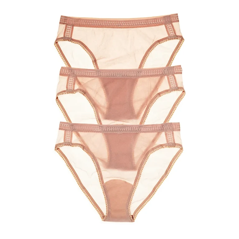 On Gossamer Gossamer Mesh Hip High-Cut Briefs, Set of 3