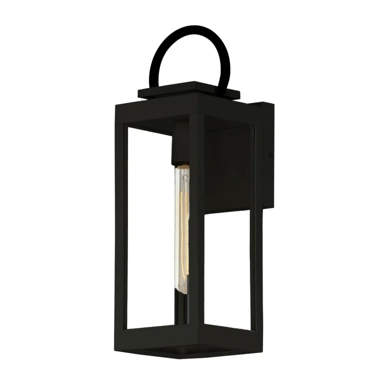 Black One Light Outdoor Wall Sconce from the Nassau Vivex Collection