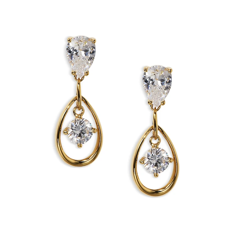 Nadri It Girl Cubic Zirconia Drop Earrings