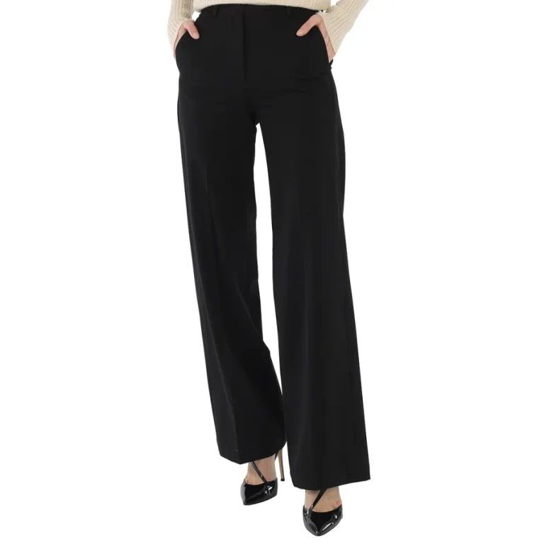 MM6 Ladies Black Wide-Leg Tailored Trousers