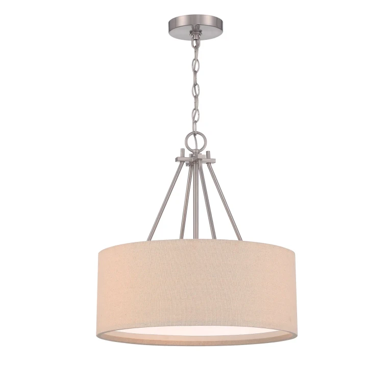 Duke 3-Light Pendant in Brushed Polished Nickel