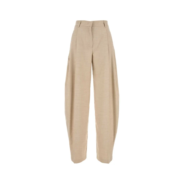 The Andamane Beige Stretch Polyester Blend Pant